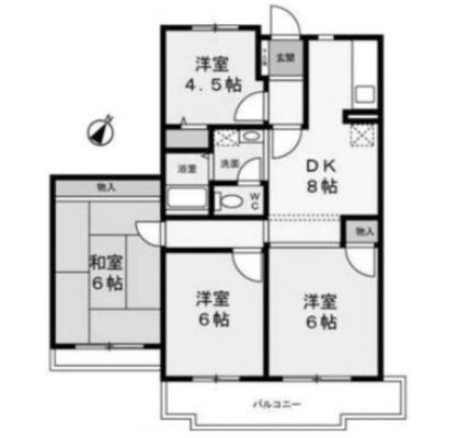 東京都板橋区中台２丁目 賃貸マンション 4DK